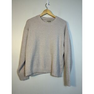 Carbon to cobalt Pullover Sweater Sherpa Sz‎ Large Dusty Rose Pink Boho Casual